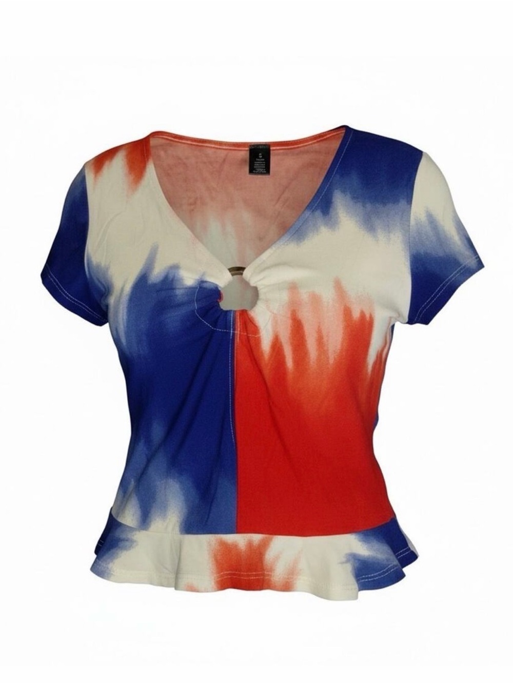 Love by Design- Americana Tie Dye Knit Top